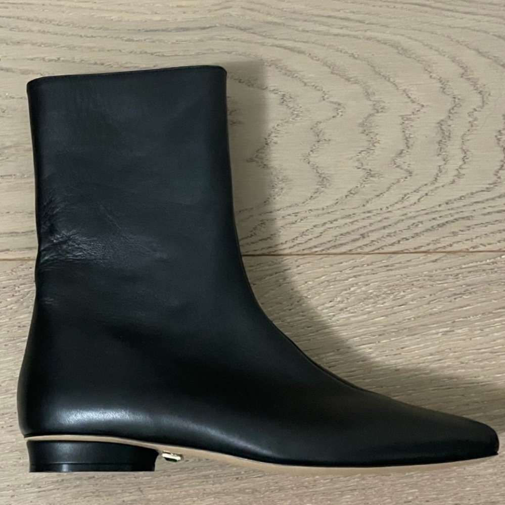 Sleek Black Leather Ankle Booties